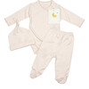 Crochet Trim Three Piece Set, Pink - Mixed Apparel Set - 1 - thumbnail
