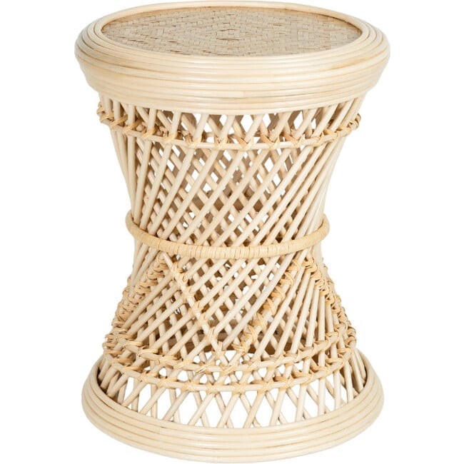 Palawan Handcrafted Rattan Stool Or Bedside Table, Natural - Accent Seating - 1