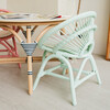 Maya Kids Handcrafted Rattan Chair With Cushion, Mint Green - Kids Seating - 2 - thumbnail