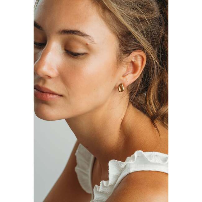 Cowrie Shell Studs, Gold - Earrings - 2