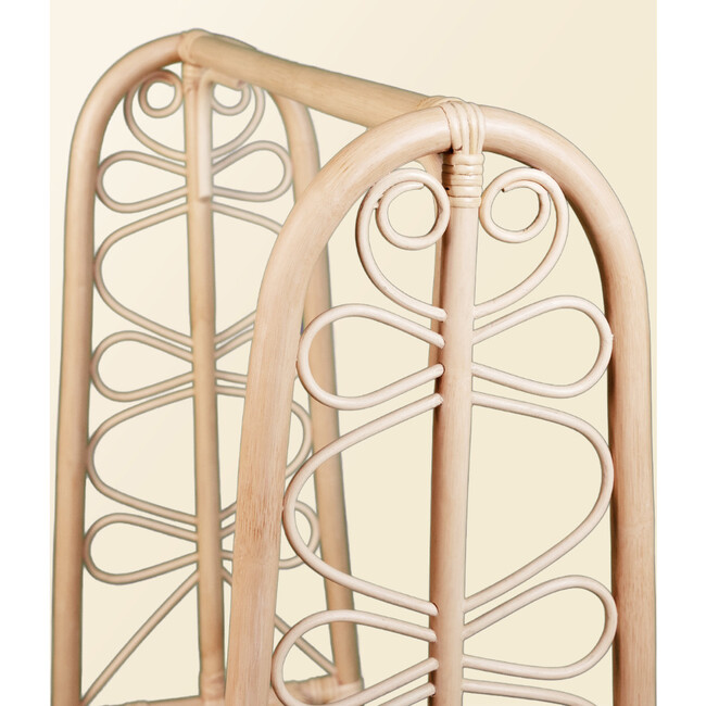 Belle Handcrafted Rattan Kids Clothing Rack, Montessori - Storage - 8