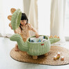 Dinosaur Handcrafted Rattan Storage Basket, Green, Large - Storage Baskets - 2 - thumbnail