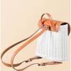 Layla Handcrafted Rattan Backpack With Premium Vegan Leather, White - Backpacks - 6 - thumbnail