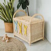 Anais Handcrafted Rattan Storage Trunk With Built-In Handles, Natural - Storage - 2 - thumbnail