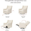 Kiwi Recliner and Swivel Glider in Performance Ivory Boucle - Glider - 2