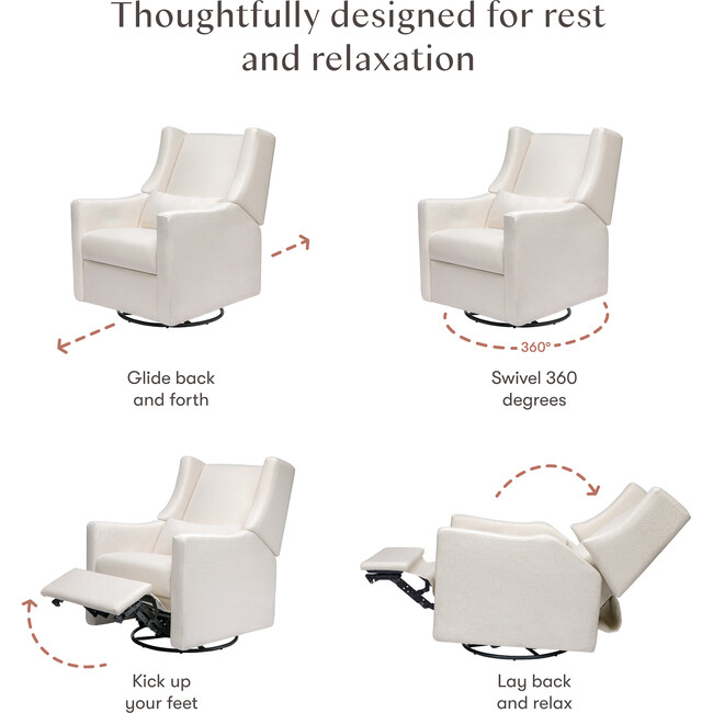 Kiwi Recliner and Swivel Glider in Performance Cream Eco-Weave