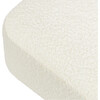 Kiwi Gliding Ottoman in Cream Shearling with Light Wood Base - Ottomans - 5
