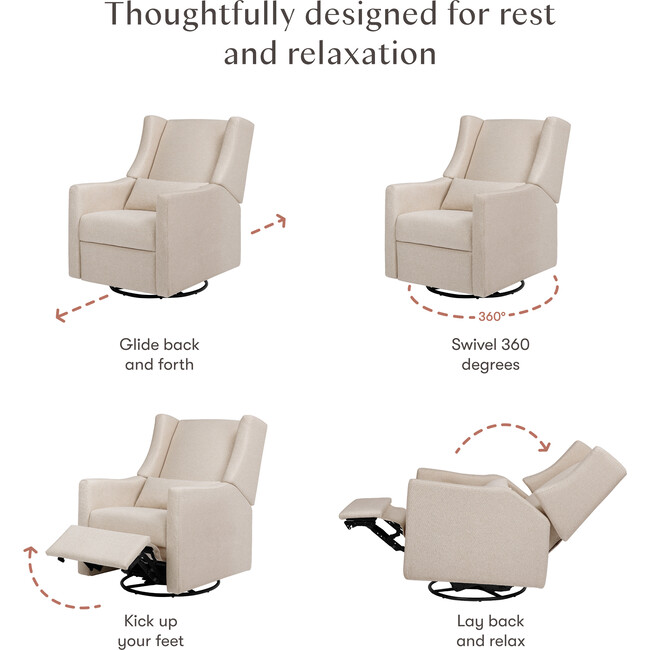 Kiwi Recliner and Swivel Glider in Performance Beach Eco-Weave