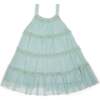 Wisteria Embellished Tulle Frill Dress, Cyan - Dresses - 1 - thumbnail
