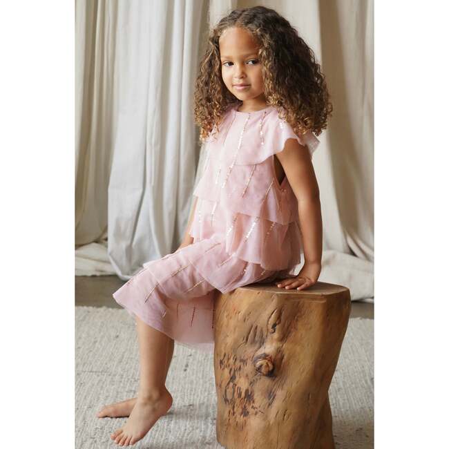 Veneda Tiered Embellished Tulle Dress, Birthday Cake