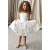 Cilia Cotton Embellished Star Tutu Dress, Cream - Dresses - 2