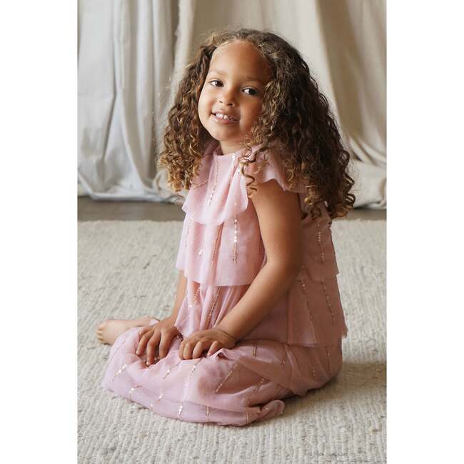 Veneda Tiered Embellished Tulle Dress, Birthday Cake - Dresses - 4
