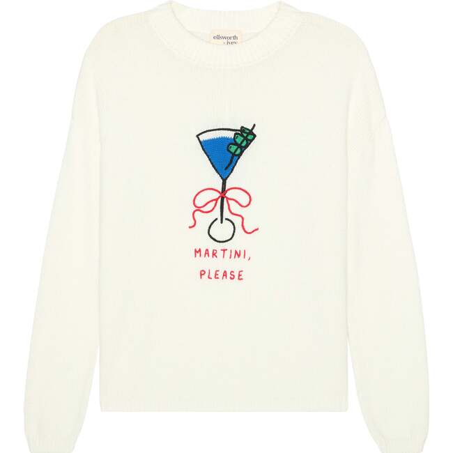 Sadie Crewneck Sweater, Martini Please