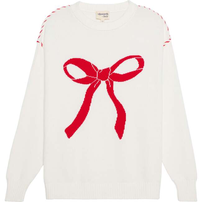 Riley Crewneck Sweater, Tied With A Bow