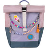 Ari+ Rolltop Backpack Set | Bag Charms, Patch & Chest Strap, Lavender Pink - Backpacks - 1 - thumbnail