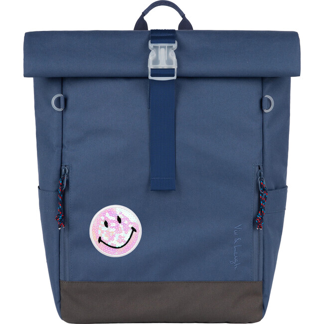 Ari Rolltop Backpack Set | Sticker Patch, Midnight Blue