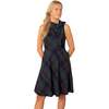 Organic Sleeveless Bow Neck Dress, Scottish Plaid - Dresses - 1 - thumbnail