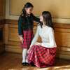 Organic Peter Pan Collar Dress with Ruffle Cuffs, London Plaid - Dresses - 2