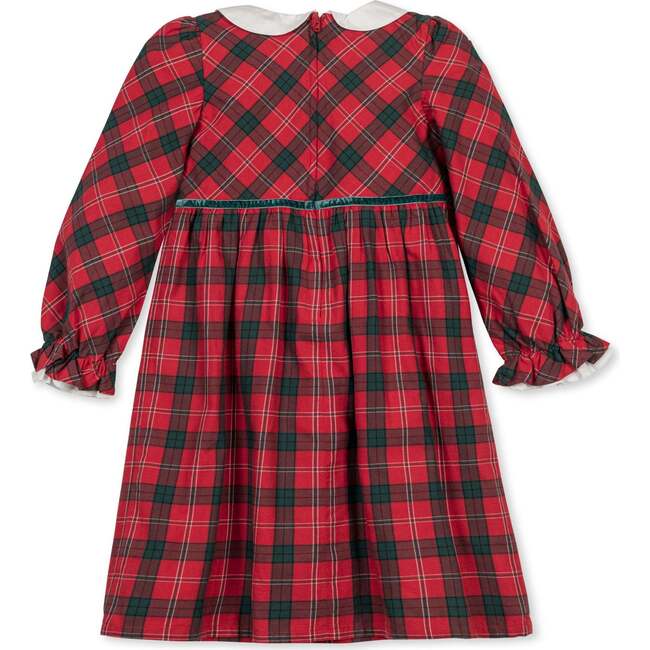 Organic Peter Pan Collar Dress with Ruffle Cuffs, London Plaid - Dresses - 4