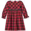 Organic Peter Pan Collar Dress with Ruffle Cuffs, London Plaid - Dresses - 4