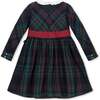 Baby Organic Pleated Collar Dress with Sash, Scottish Plaid - Dresses - 4 - thumbnail
