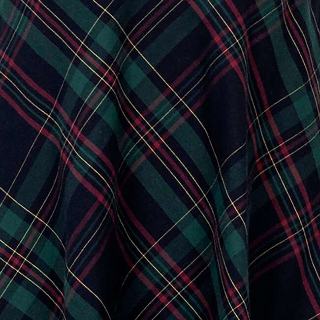 Organic Sleeveless Bow Neck Dress, Scottish Plaid - Dresses - 6