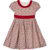 Baby Organic Puff Sleeve Ruffle Collar Sateen Dress, London Floral - Dresses - 1 - thumbnail