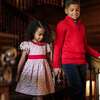 Baby Organic Puff Sleeve Ruffle Collar Sateen Dress, London Floral - Dresses - 2