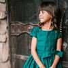 Baby Organic Special Occasion Pleated Sateen Party Dress, Deep Green - Dresses - 2