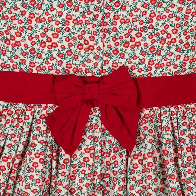 Baby Organic Puff Sleeve Ruffle Collar Sateen Dress, London Floral - Dresses - 3