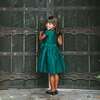 Baby Organic Special Occasion Pleated Sateen Party Dress, Deep Green - Dresses - 3