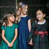Organic Puff Sleeve Pintuck Sateen Party Dress, Navy - Dresses - 2