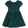 Baby Organic Special Occasion Pleated Sateen Party Dress, Deep Green - Dresses - 5