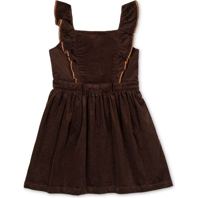 Baby Organic Corduroy Ruffle Jumper, Chocolate