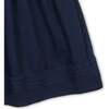 Organic Puff Sleeve Pintuck Sateen Party Dress, Navy - Dresses - 4