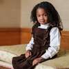 Baby Organic Corduroy Ruffle Jumper, Chocolate - Dresses - 2