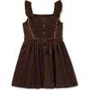 Baby Organic Corduroy Ruffle Jumper, Chocolate - Dresses - 4