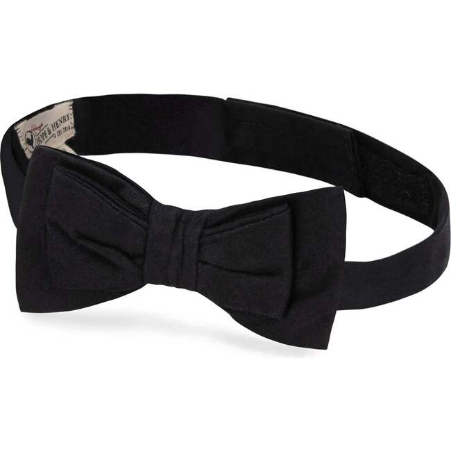 Classic Sateen Bow Tie, Black Sateen - Bowties & Ties - 2