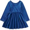 Velour Ballet Dress, Galactic Blue - Dresses - 2