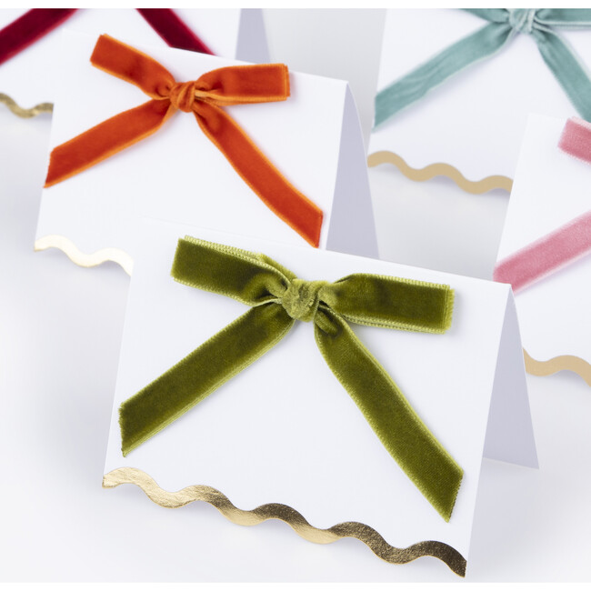 Thanksgiving Velvet Bow Place Cards