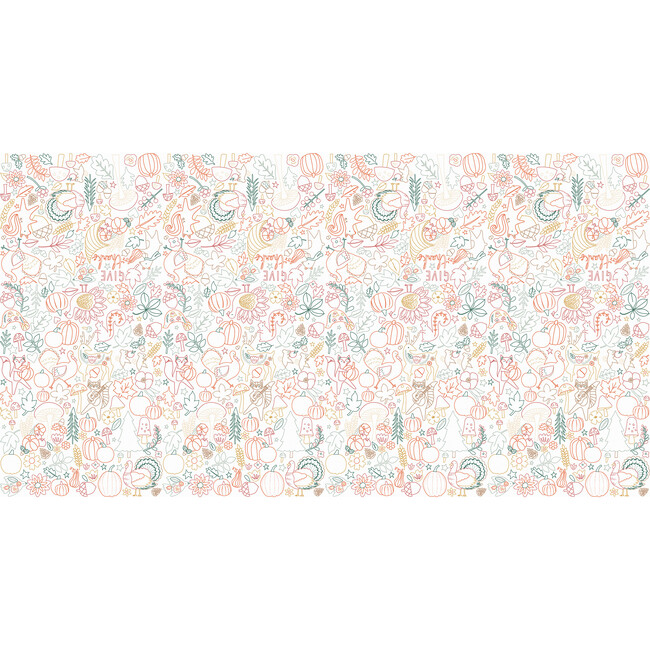 Thanksgiving Color In Activity Tablecloth - Party - 3