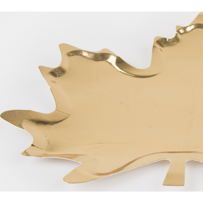 Gold Maple Leaf Plates - Party - 2