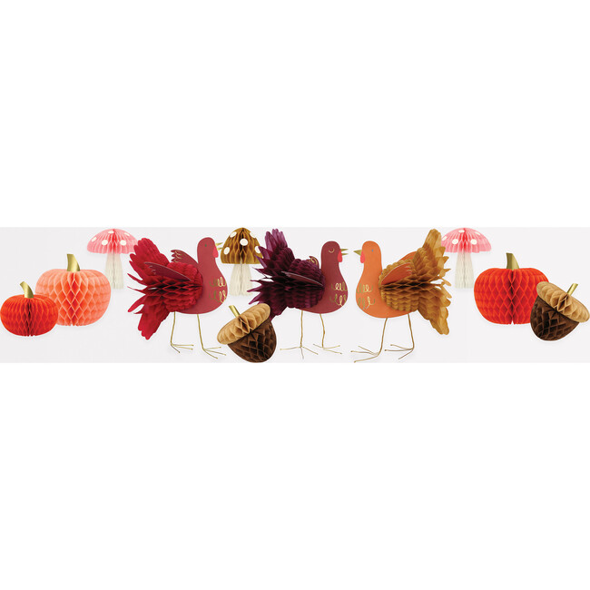 Mixed Thanksgiving Honeycomb Decorations - Party Accessories - 5