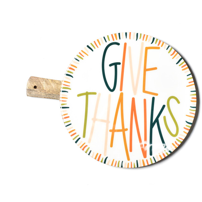 Give Thanks Dusk Mango Wood Medium Round Board