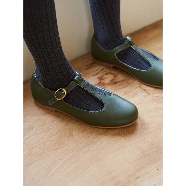 T-Bar Shoes, Bottle Green