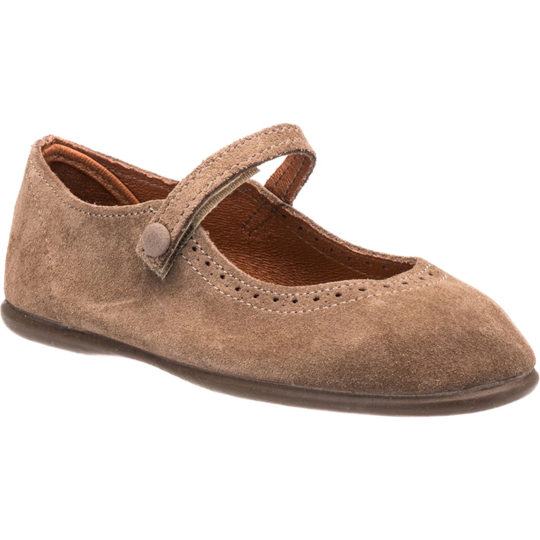Suede Mary Jane, Beige - Mary Janes - 1