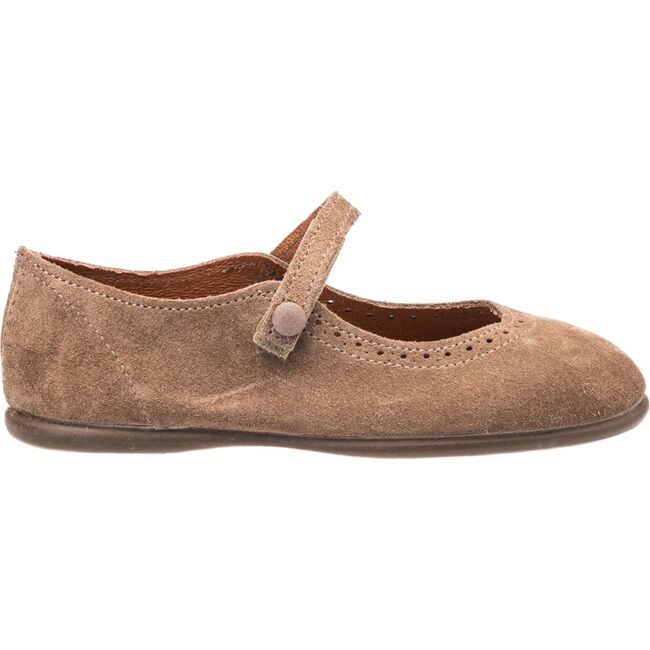 Suede Mary Jane, Beige