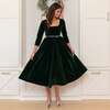 The Margot Dress, Grafton Green Velvet - Dresses - 3