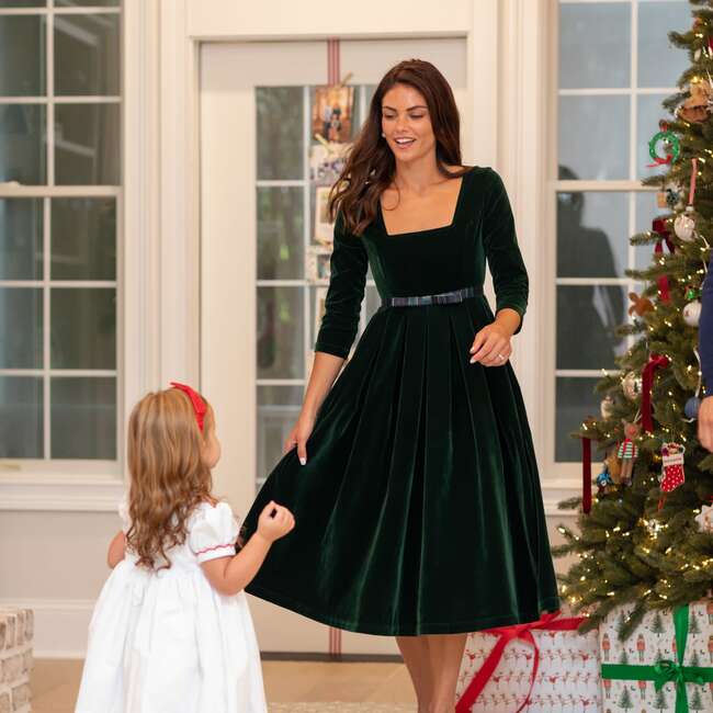The Margot Dress, Grafton Green Velvet - Dresses - 6