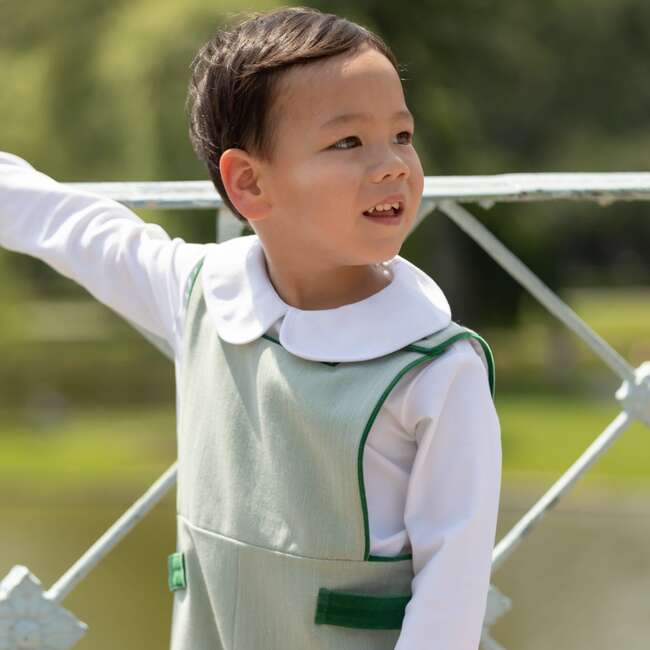Long Sleeve Henry Peter Pan, Classic White - Shirts - 2